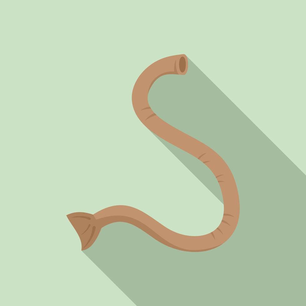 Parasite worm icon, flat style vector