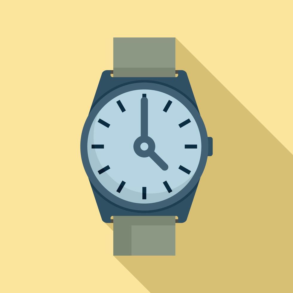 icono de reparación de reloj de mano, estilo plano vector