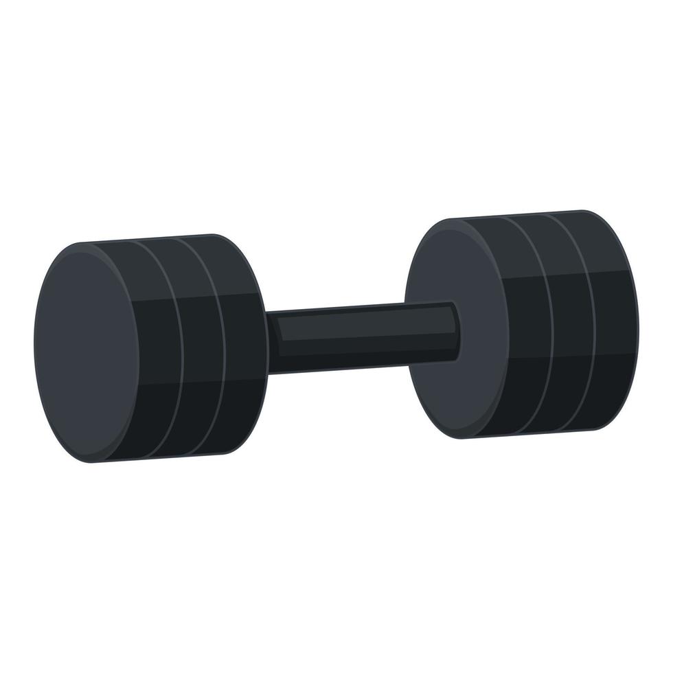 Gym dumbbell icon, cartoon style vector