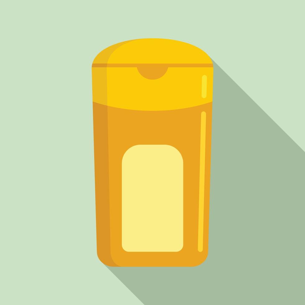 Sunscreen cream bottle icon, flat style vector