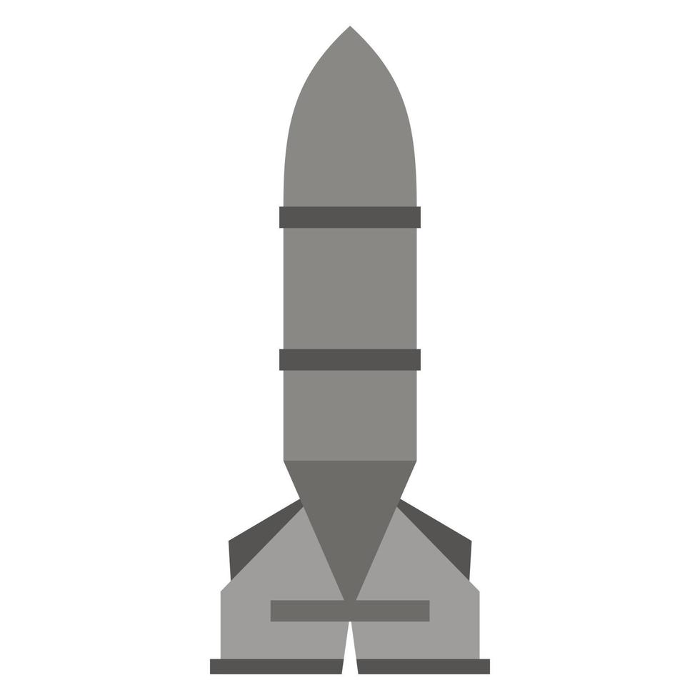 Rocket bomb icon, flat style vector