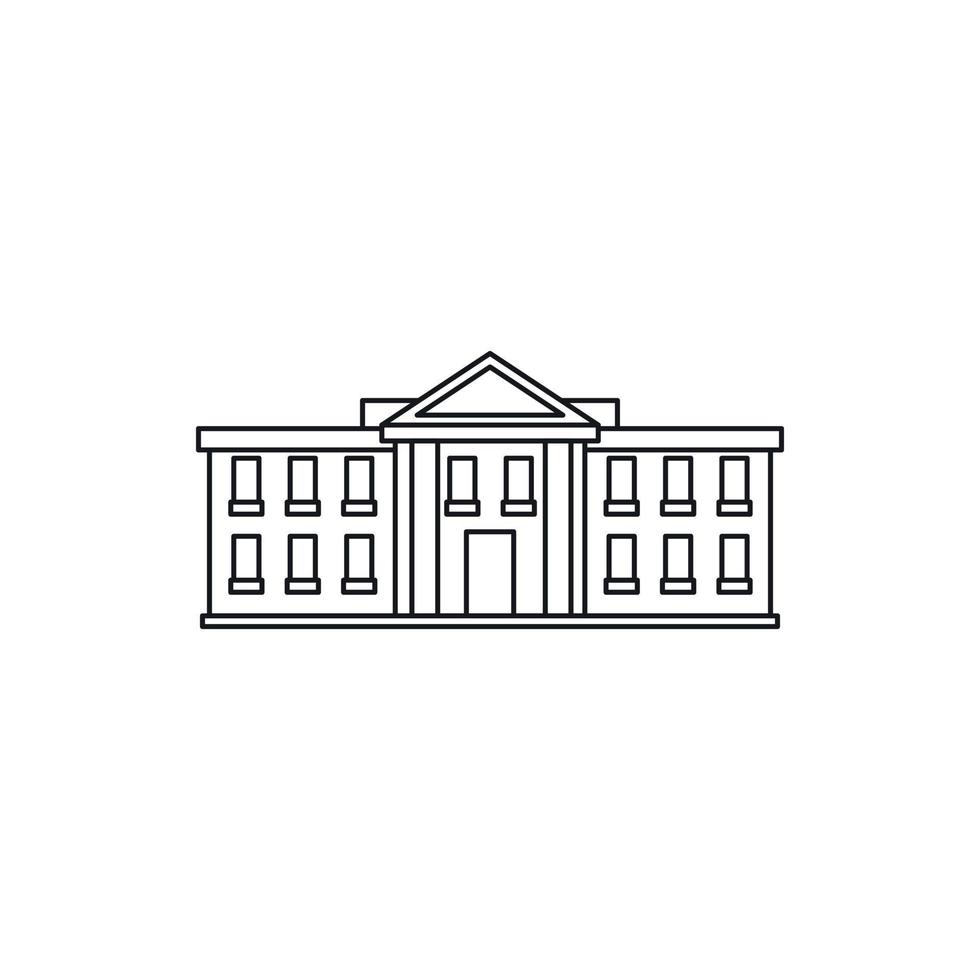 White house USA icon, outline style vector