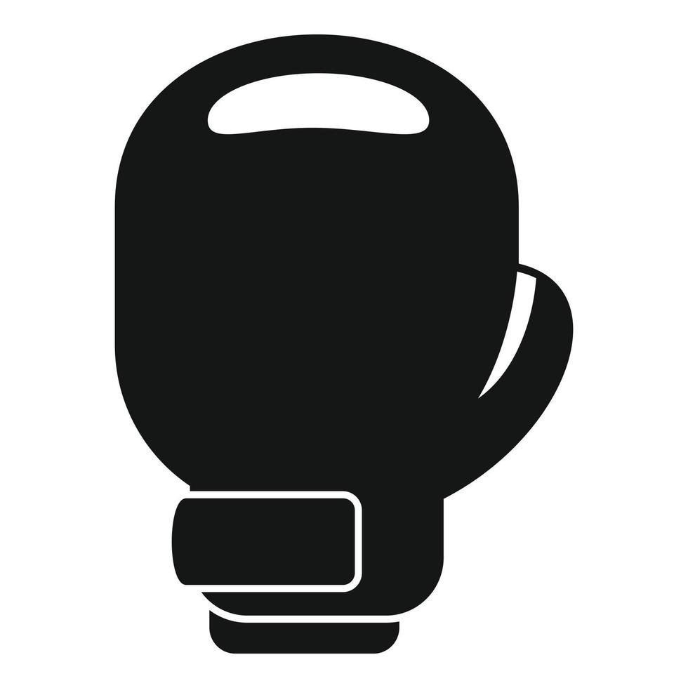 icono de guante de boxeo, estilo simple vector