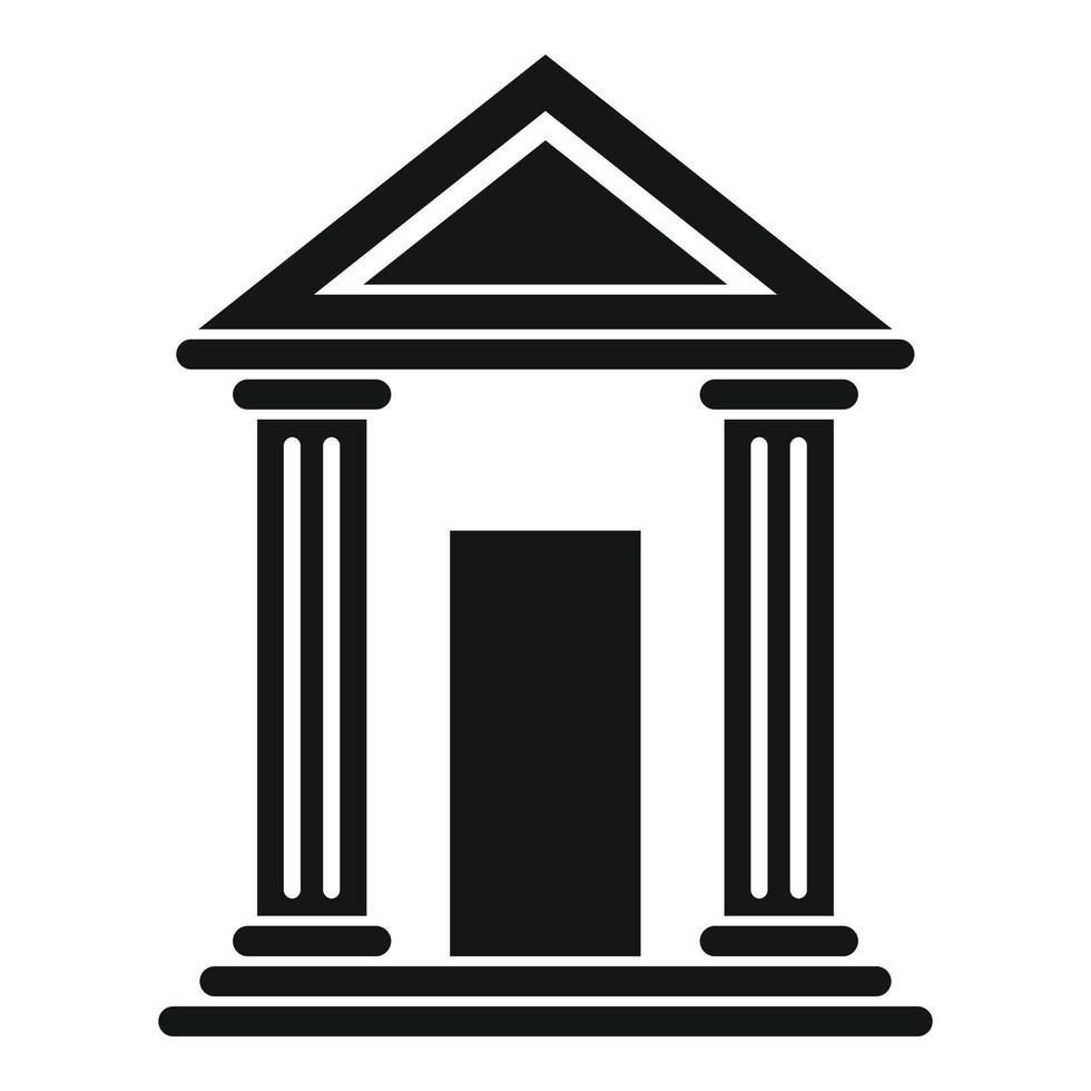 Judge building icon, simple style vector