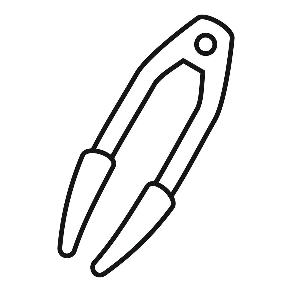 Contact lens tweezers icon, outline style vector