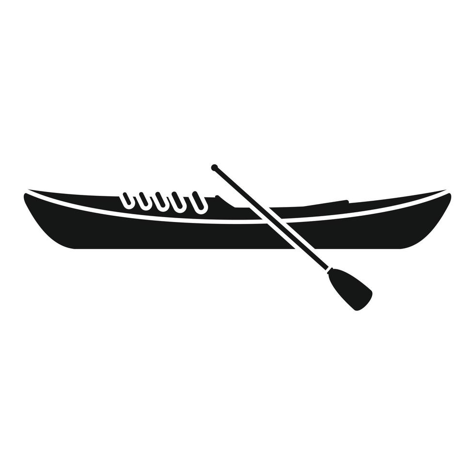 Speed kayak icon, simple style vector