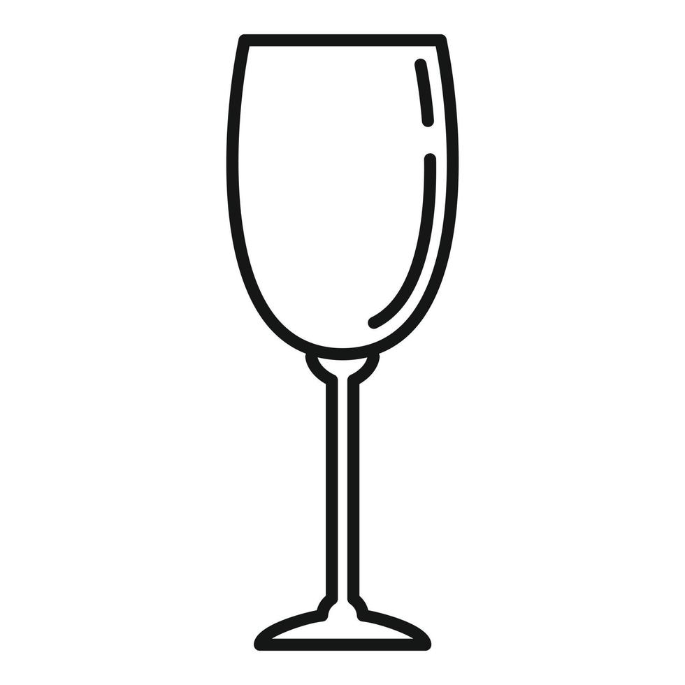 icono de copa de vino de aroma, estilo de esquema vector
