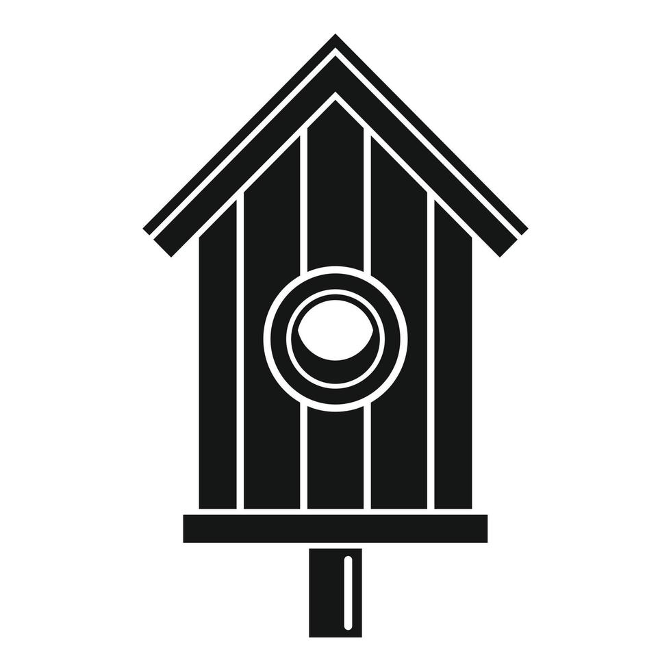 New bird house icon, simple style vector