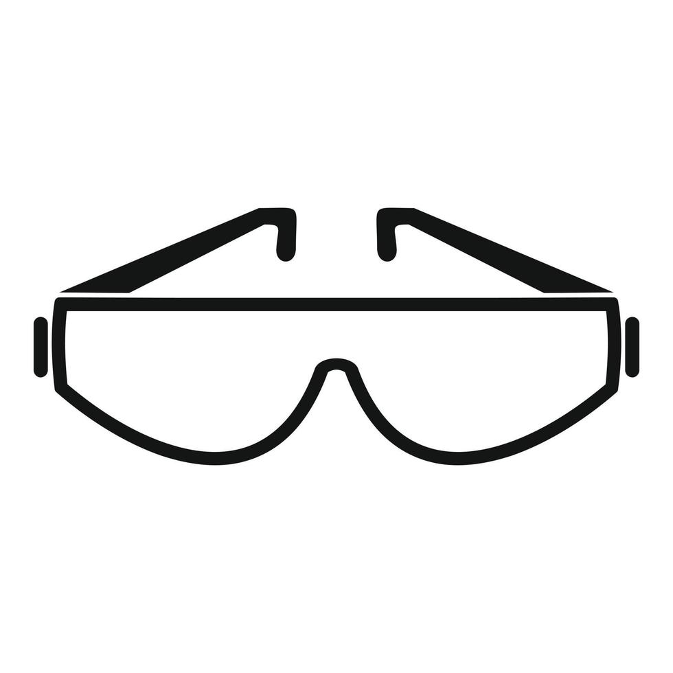 Safety glasses icon, simple style vector