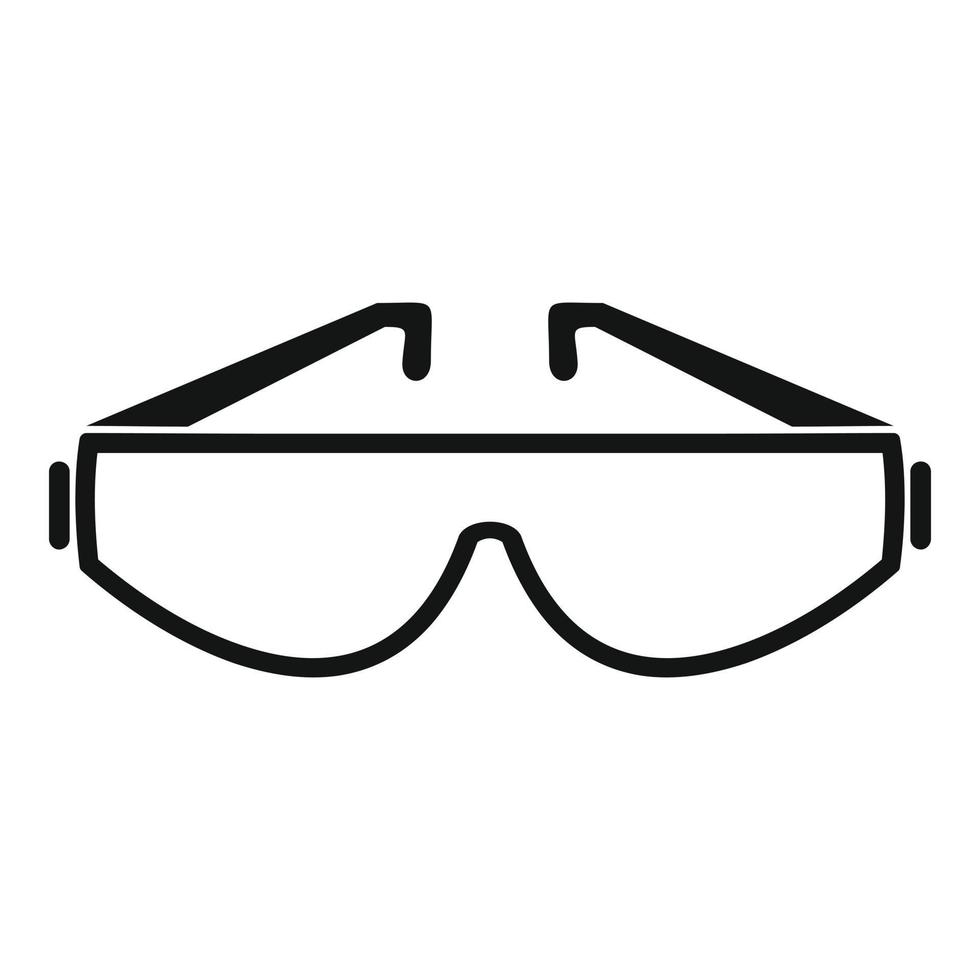 icono de gafas de seguridad, estilo simple vector