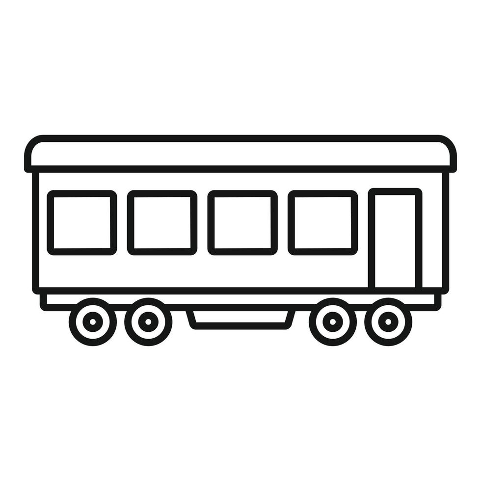 Passenger wagon icon, outline style vector