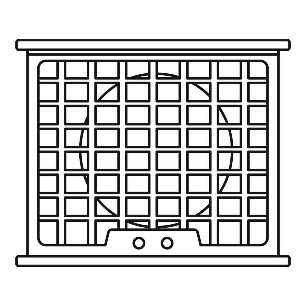 icono de compresor de aire acondicionado, estilo de esquema vector