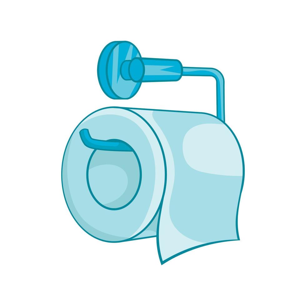 Toilet paper icon in cartoon style vector