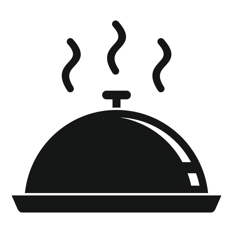 icono de bandeja de comida, estilo simple vector