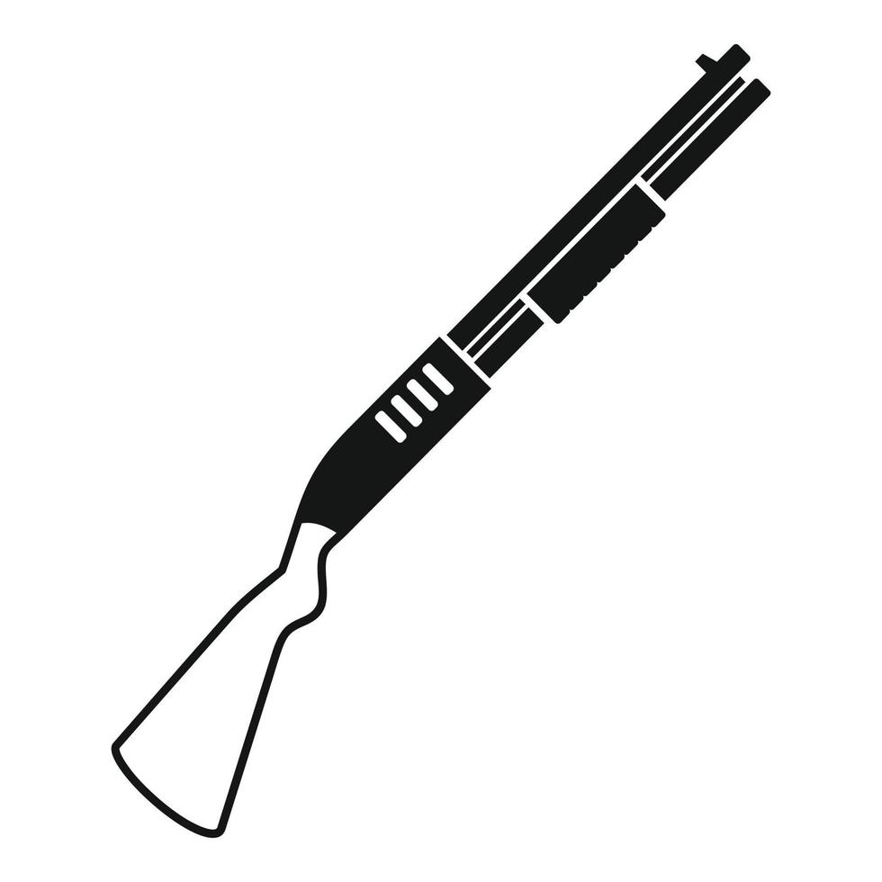 Hunter shotgun icon, simple style vector