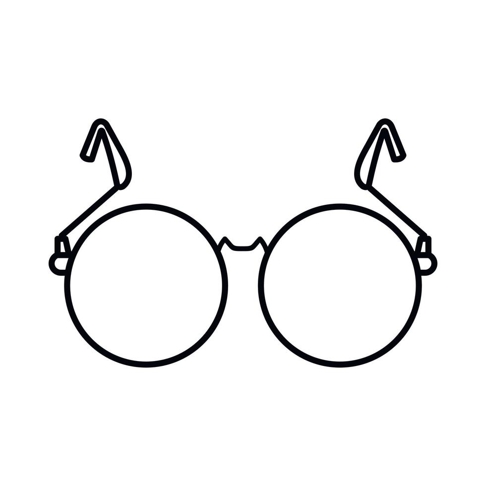 Glasses for blind icon, outline style vector