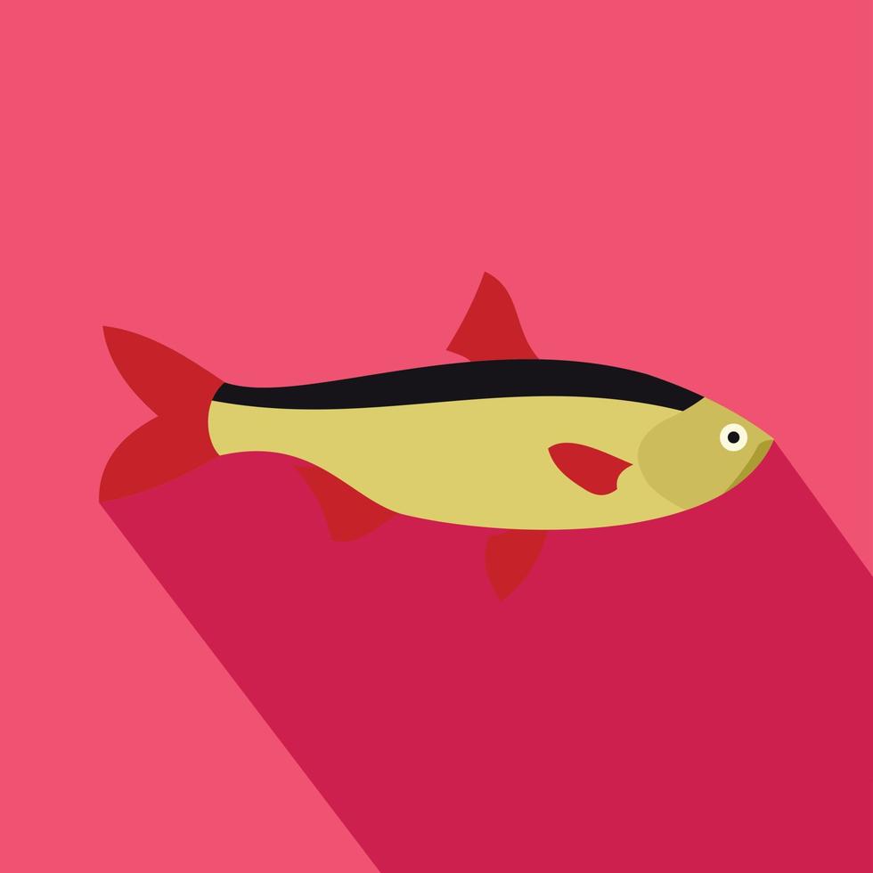 icono de pescado salmón, estilo plano vector