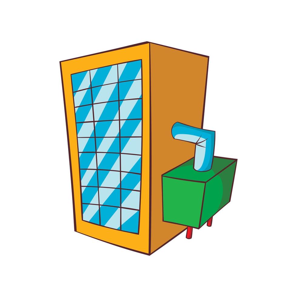Machine spilling beer icon, cartoon style vector