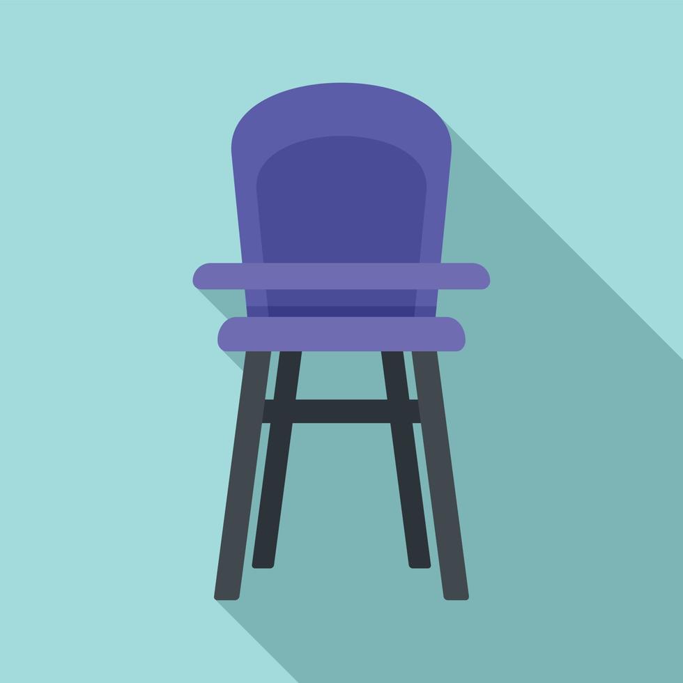 Home feeding chair icon, flat style vector