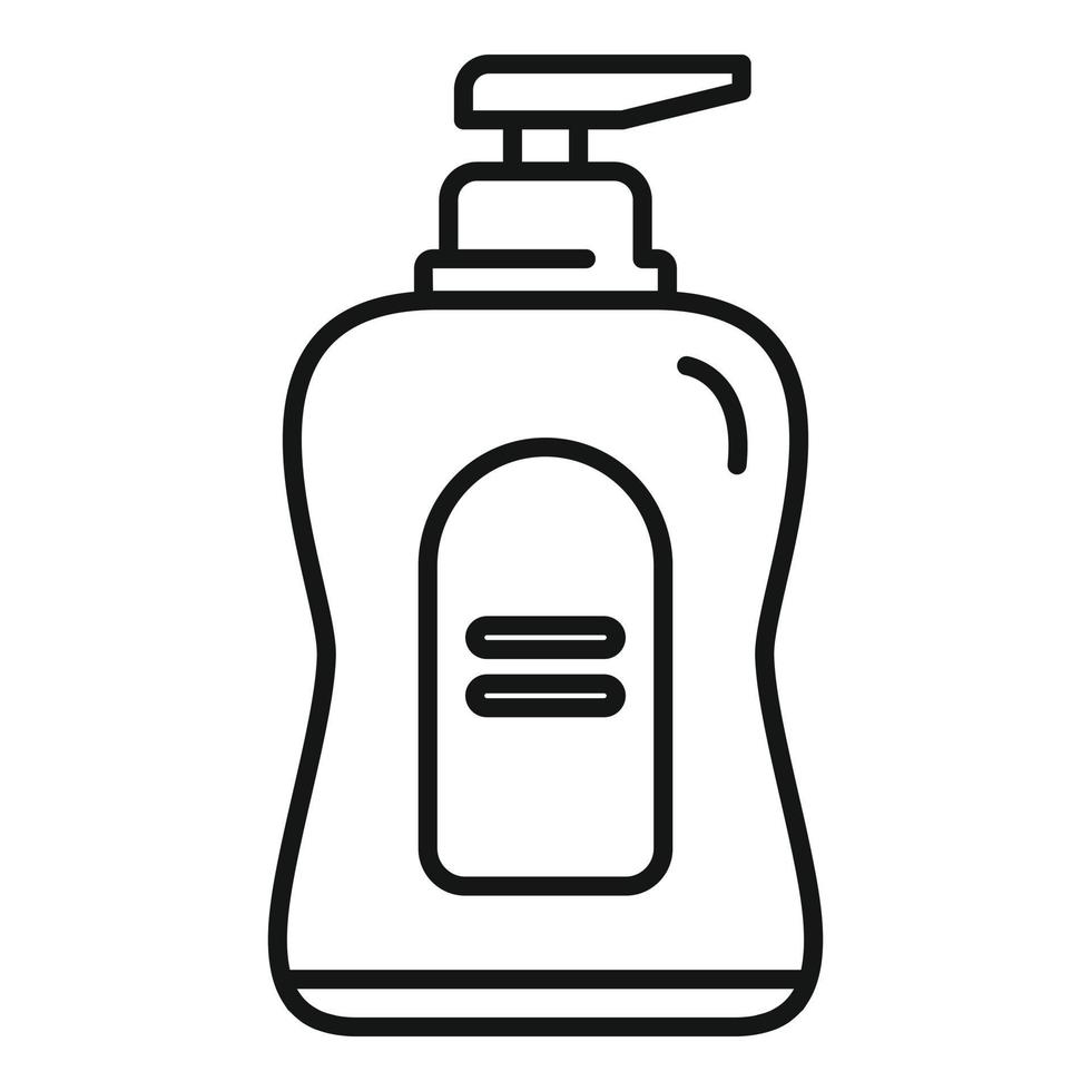 Cleaning dispenser soap icon, outline style vector