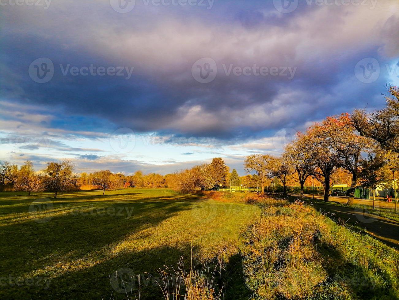 los colores del otoño son brillantes y jugosos. afueras de estrasburgo, rin. foto