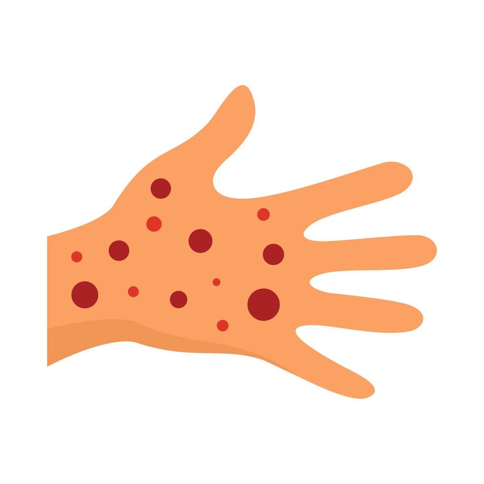 Human hand zika virus icon, flat style vector