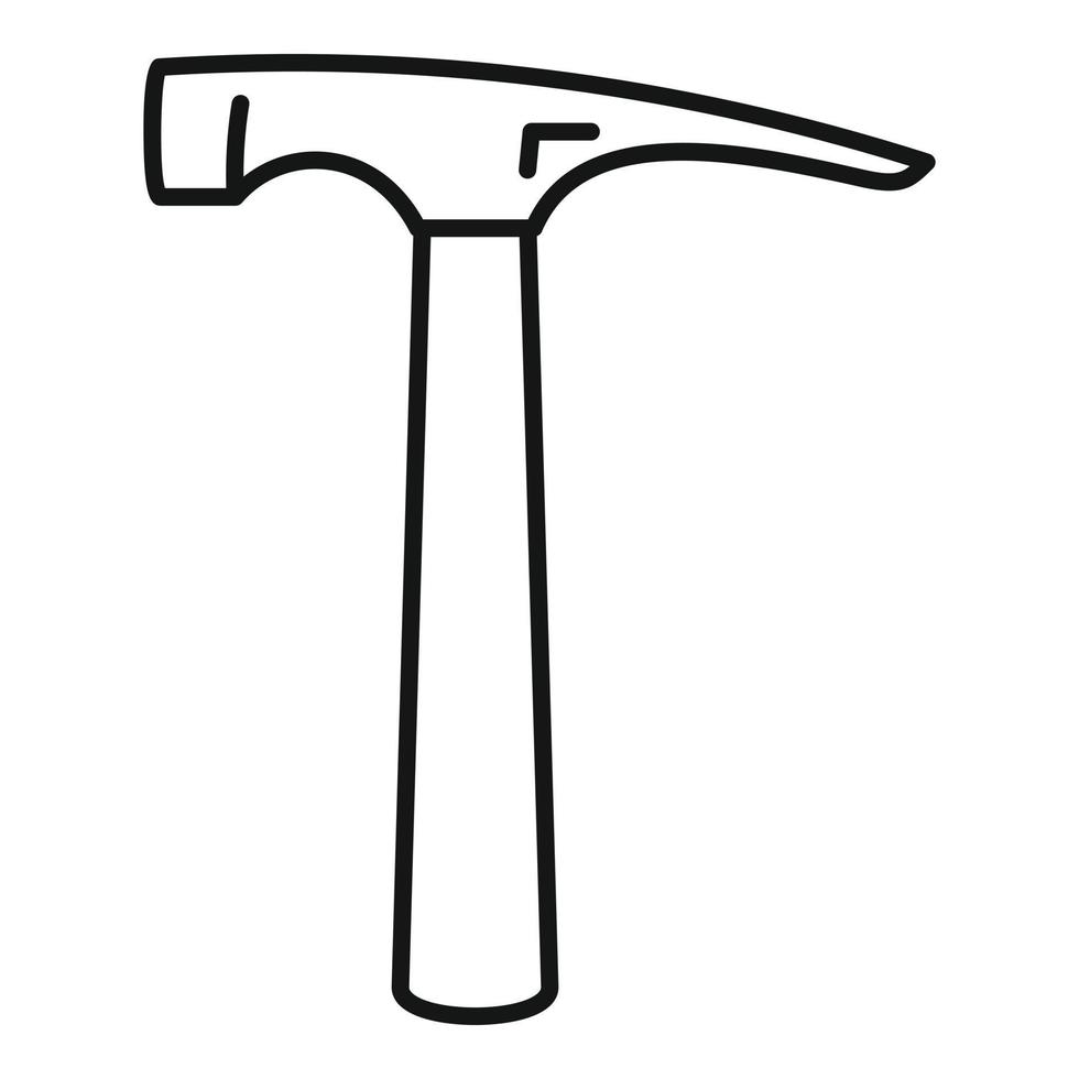 Hammer icon, outline style vector