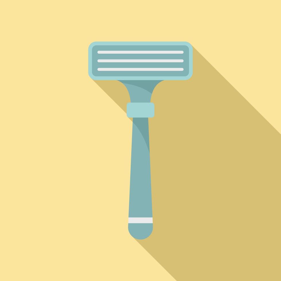 icono de cuchilla de afeitar, estilo plano vector