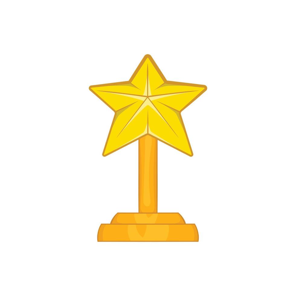 icono de estrella de premio, estilo de dibujos animados vector