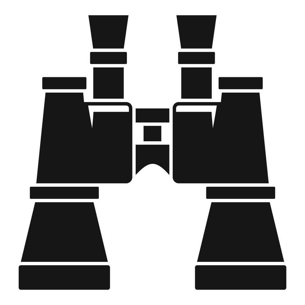Military binocular icon, simple style vector