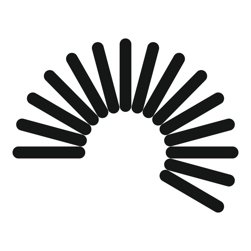 Flexible wire coil icon, simple style vector