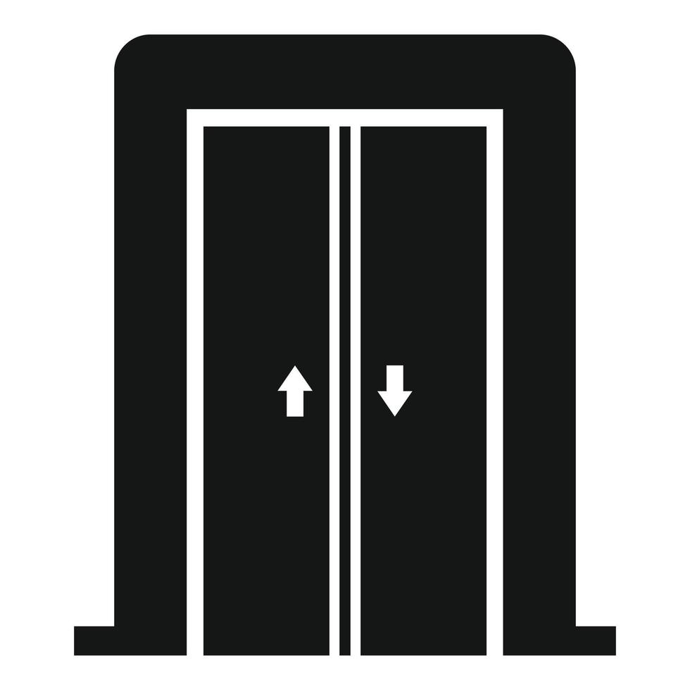 Electric elevator icon, simple style vector
