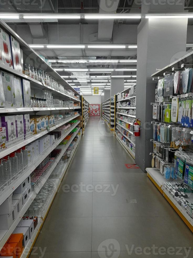 supermarket store aisle interior photo