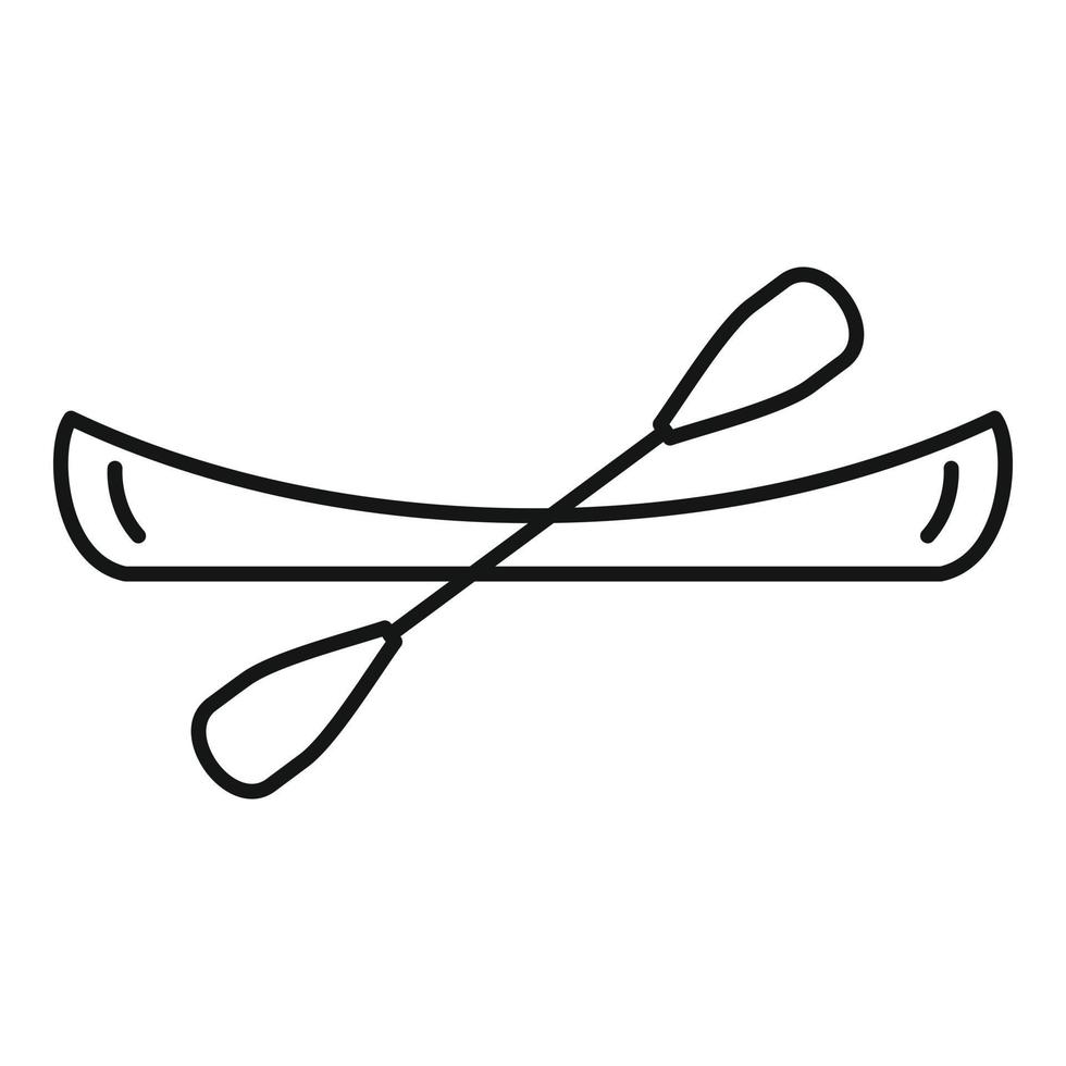 Kayak boat icon, outline style vector