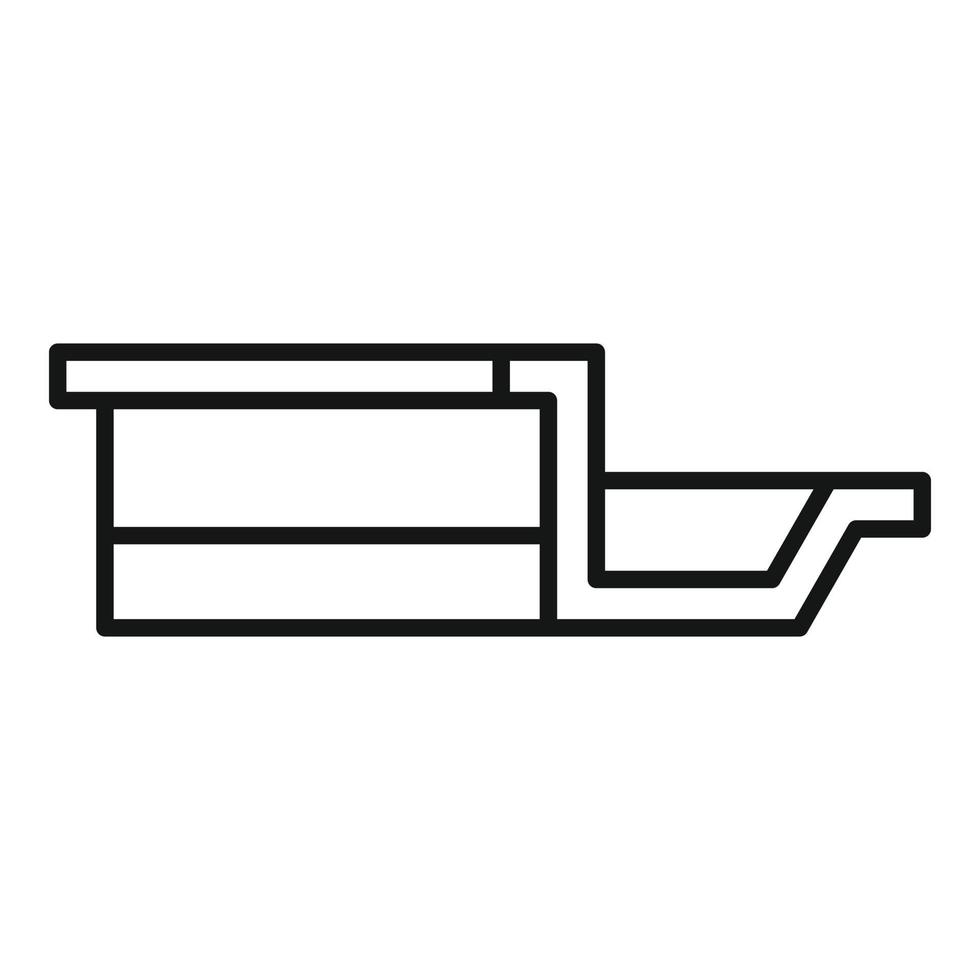 Metal gutter icon, outline style vector
