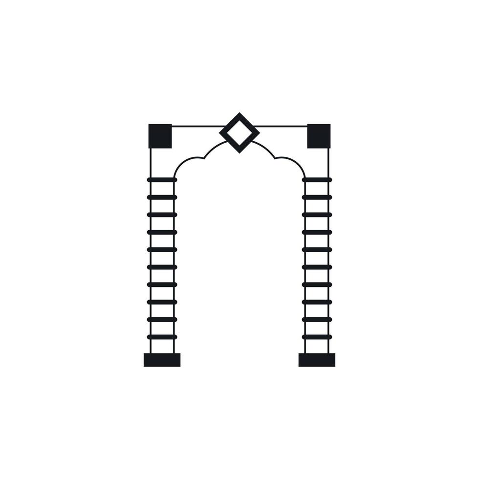 Arch icon, simple style vector