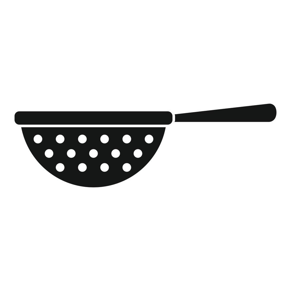 Kitchen sieve icon, simple style vector