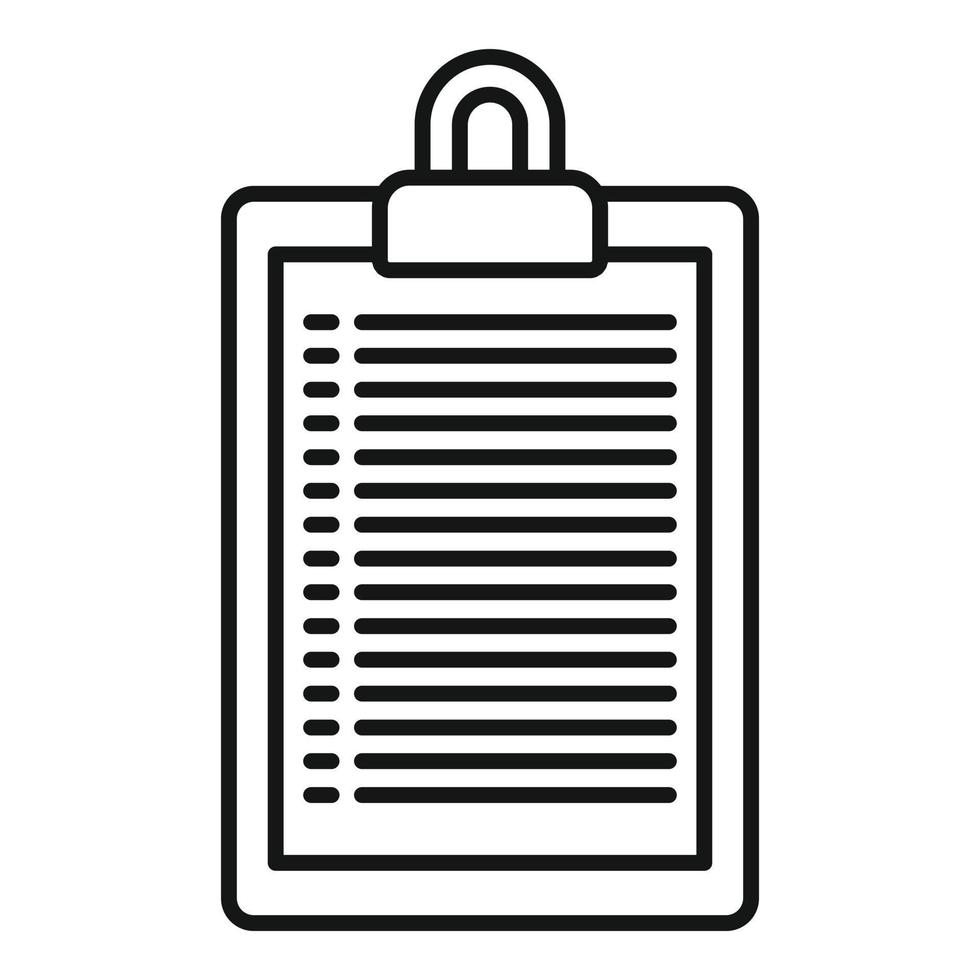 Storage card list icon, outline style vector