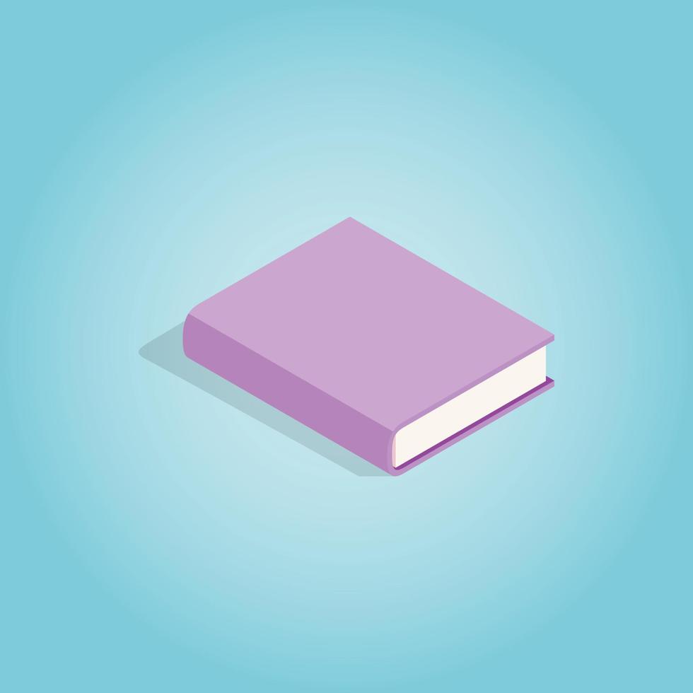 Purple book icon, isometric 3d style 14627088 Vector Art at Vecteezy