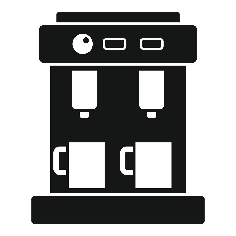 icono de la máquina de café de la barra, estilo simple vector