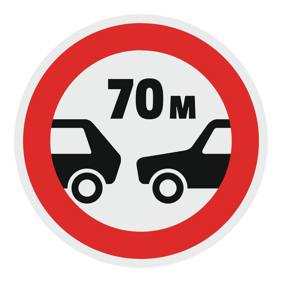 Safe distance icon, flat style. vector