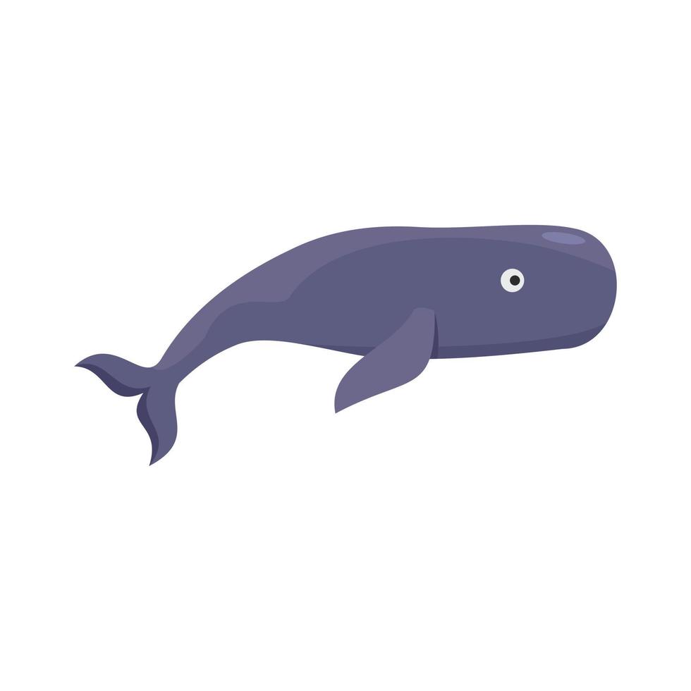 icono de ballena franca, estilo plano vector