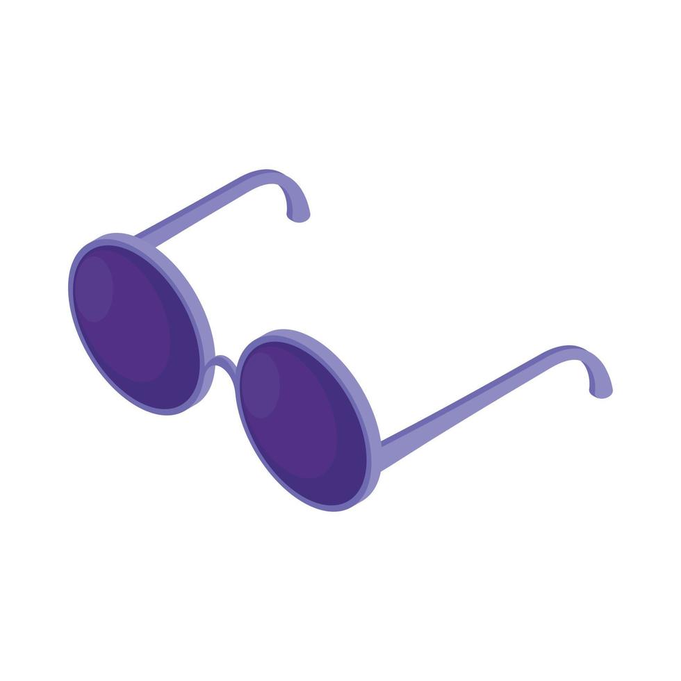 Glasses with black round lenses icon cartoon style vector