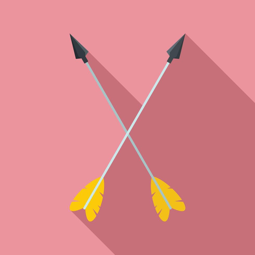 Crossed arrows icon, flat style vector