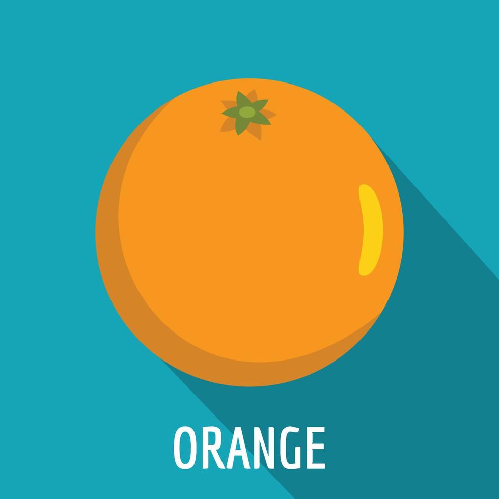 icono naranja, estilo plano vector