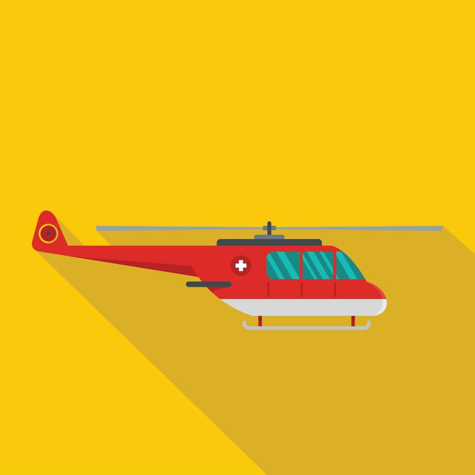 Helicopter icon, flat style vector