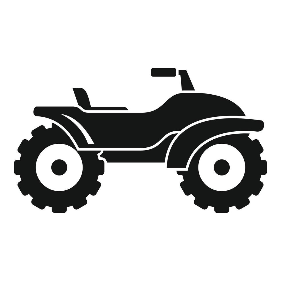 Adventure quad bike icon, simple style vector
