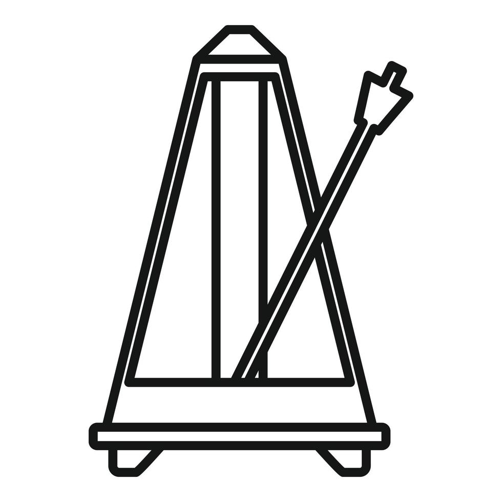 Classic metronome icon, outline style vector