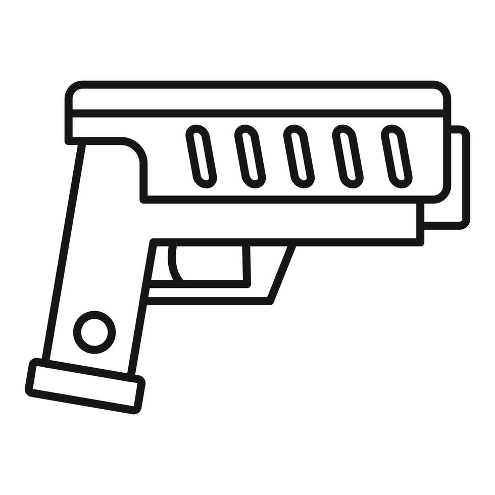 Combat blaster icon, outline style vector