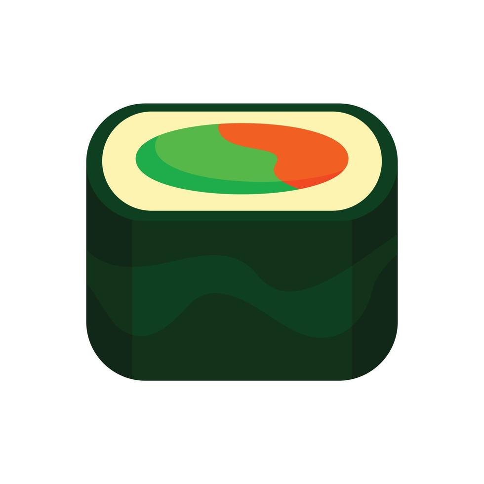 Ebi sushi icon, flat style vector